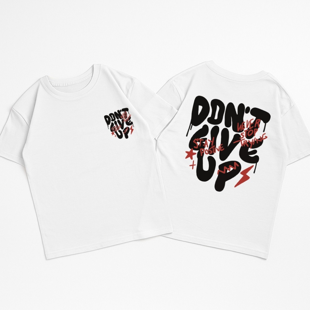 Unisex - Remera Ovsize Dont Give Up - Imagen 2