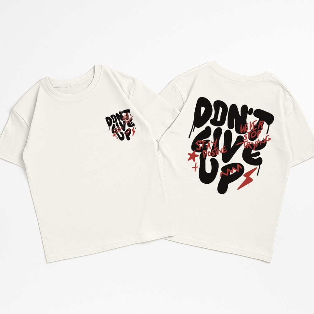 Unisex - Remera Ovsize Dont Give Up - Imagen 4
