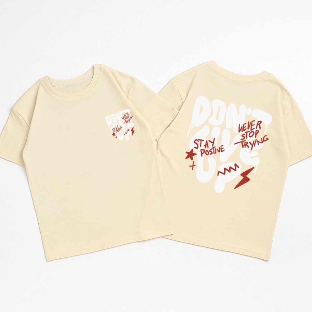 Unisex - Remera Ovsize Dont Give Up - Imagen 5