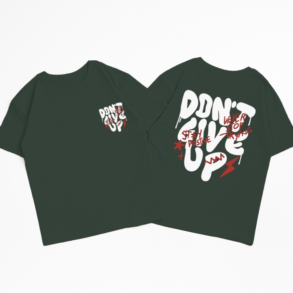 Unisex - Remera Ovsize Dont Give Up - Imagen 8