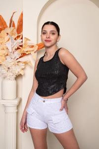 Short Cargo Blanco
