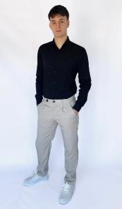 Pantalon Sastrero Hombre (grisss Claro)