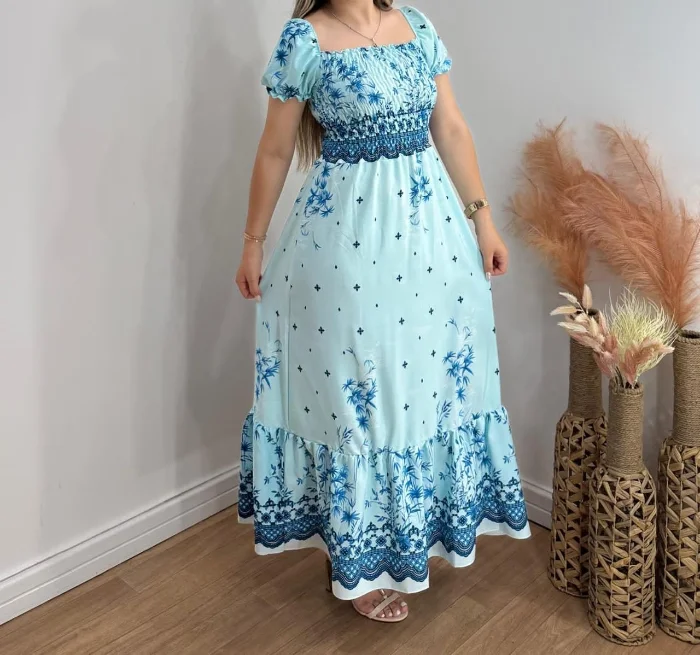 Vestido Floreado Corto Brasil