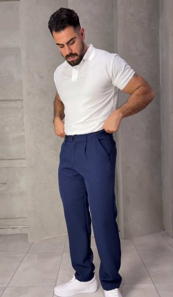 Pantalón Sastrero Azul Marino - Imagen 2