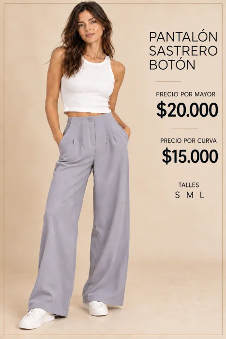 Pantalón Sastrero Importado con Boton