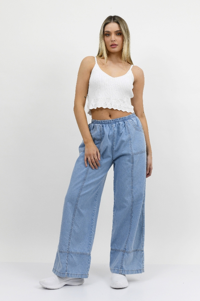 Pantalon Recto Recorte - Imagen 2