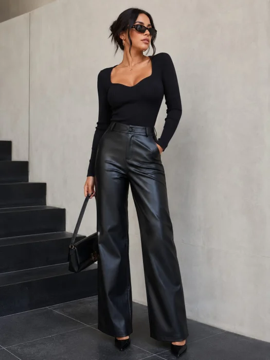 Wide Leg Eco Cuero