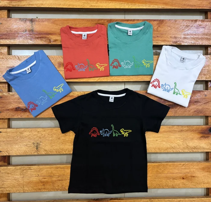 Remera Dinos Algodón Peinado
