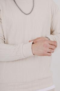 Buzo Oversize Tipo Sweater Beige, Camel y Negro Hombre - Miniatura 3
