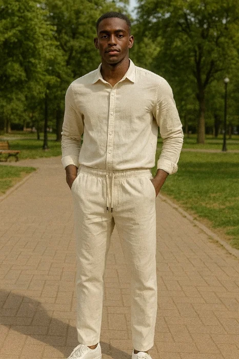 Pantalon Lino Importado con Spandex