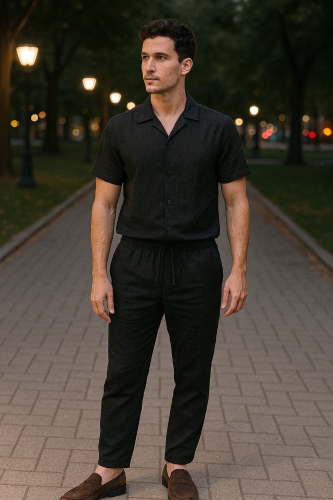 Pantalon Lino Importado con Spandex - Imagen 2