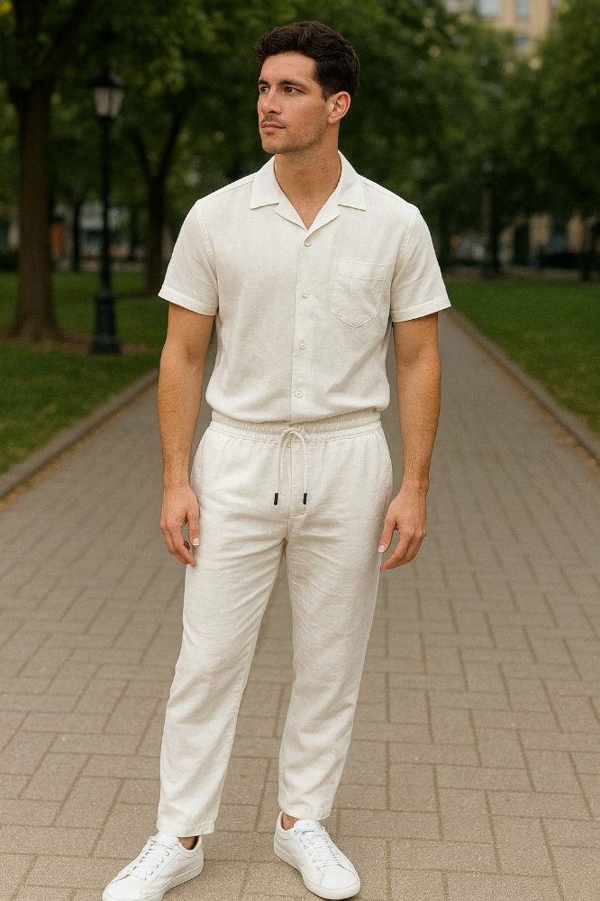 Pantalon Lino Importado con Spandex - Imagen 3