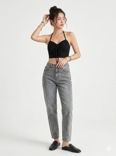 Jean Mom Pantalon Denim Clásicos Azul Dama Mujer Moda Promos Hotsale Mayoristas - Miniatura 2