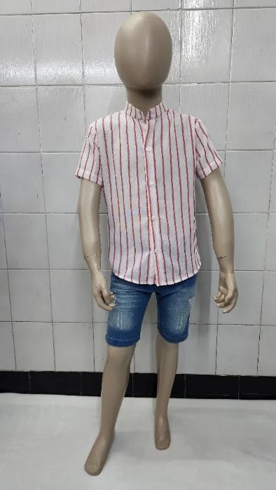 Camisas Polina Rayada de Ñiño Cuello Mao