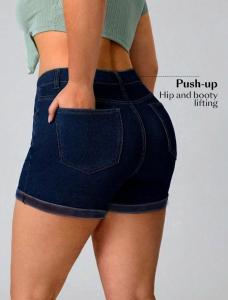 Short de Jeans Clásico Dama   Pantalón Corto Mujer Mom Moda   Promos Mayoristas - Miniatura 3