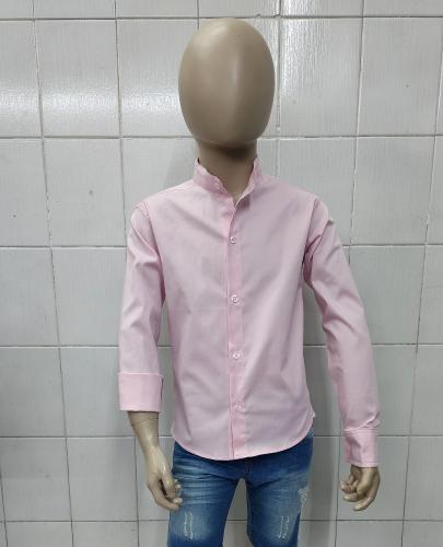 Camisas Liso Elastizada Importado de Niño Cuello Mao - Miniatura 4