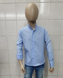 Camisas Liso Elastizada Importado de Niño Cuello Mao - Miniatura 2