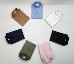 Camisas Liso Elastizada Importado de Niño Cuello Mao - Miniatura 3