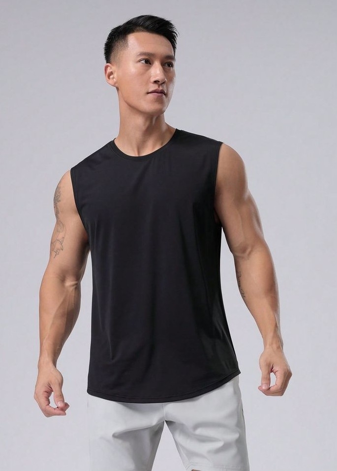 Musculosa Lisa de Algodón Peinado - Imagen 2