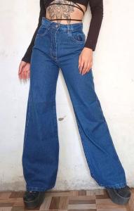 Wide Leg Elastizado Azul Ston