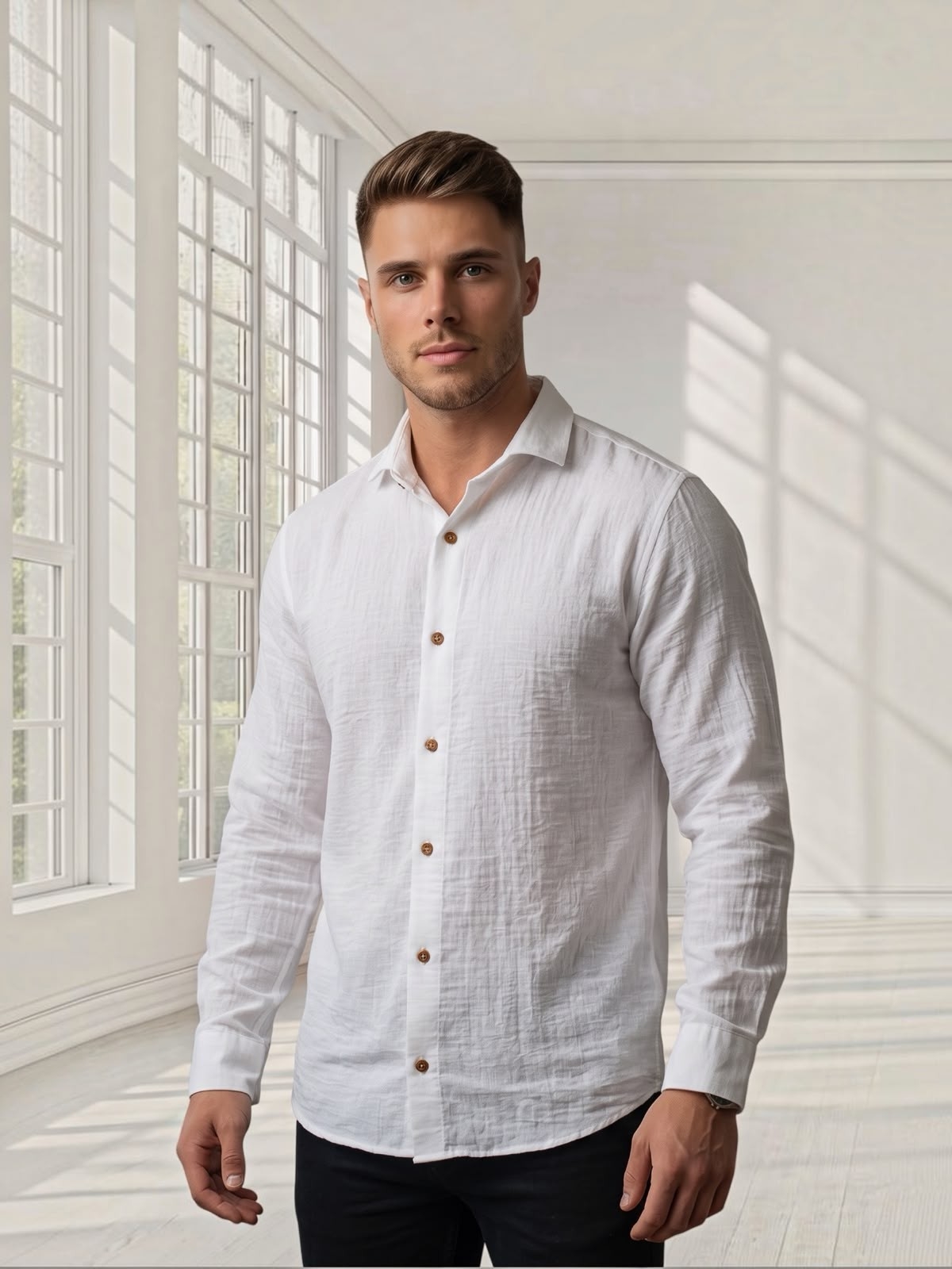 Camisa de Lino Hart Rigido Manga Larga - Imagen 5