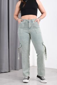 Wide Leg Elastisado Oxido Nebado Cargo