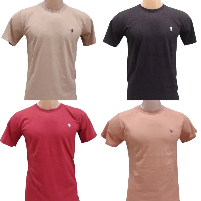 Remera de Algodon Peinado con Bordado