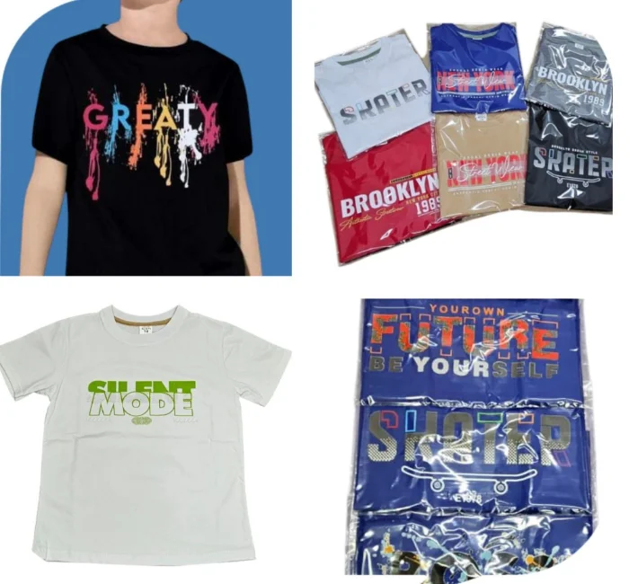 Remeras de Algodón Peinado para Niño