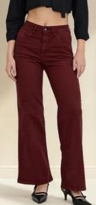 Pantalón Wide Leg Bordó