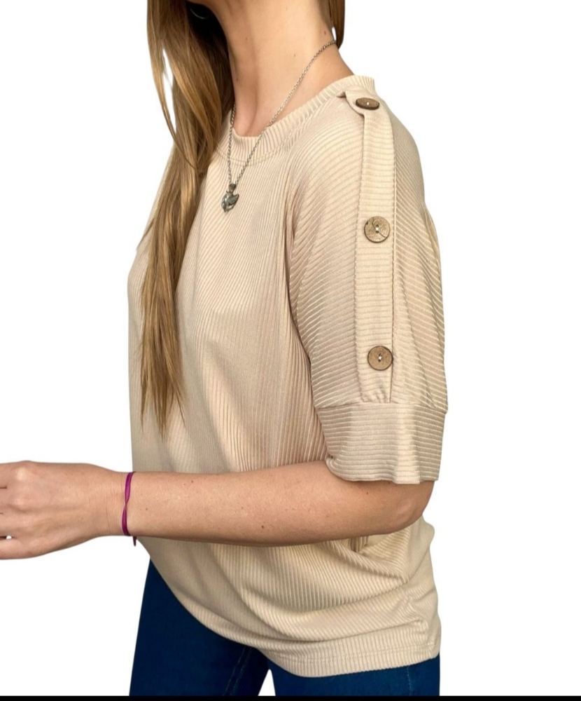 Remera de Morley Viscosa con Botón - Imagen 2