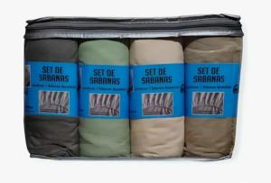 Sábanas Ajustables Pack por 4 Unidades Queen