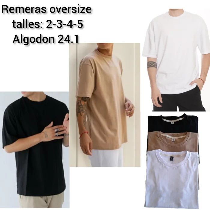 Remeras Oversize Lisas( Algodon Peinado)