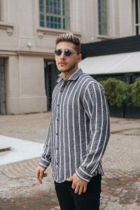 Camisa de Lino Hart Rigido Rayado Manga Larga - Miniatura 5