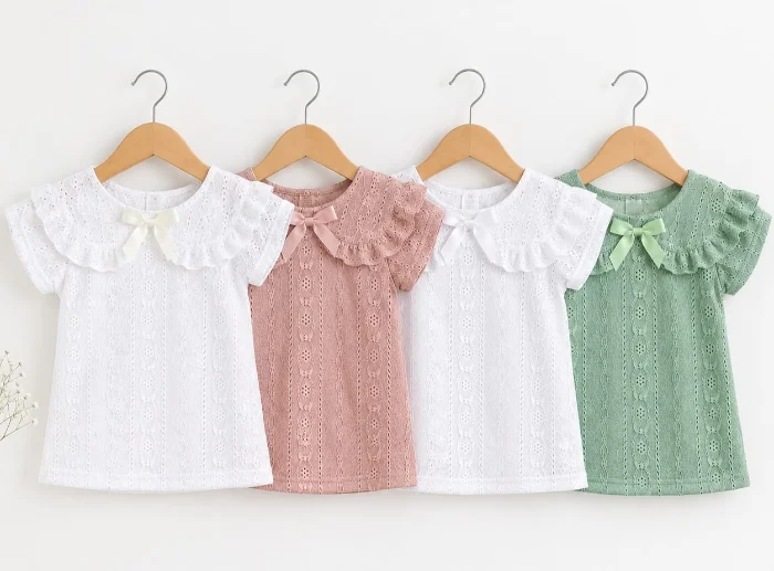 Remera Bolado Coqutte Broderi Brucela Elastizado