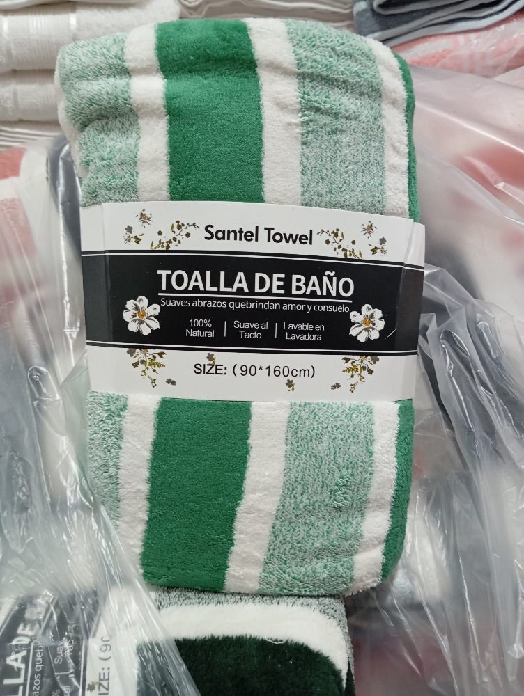 Toallones Rayado Micro Fibra  Secado Rápido - Imagen 3