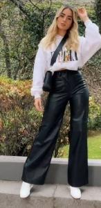 Pantalón, Palazo y Wide Leg ,oxford