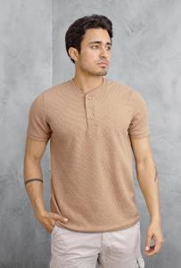 Remera de Wafle con Botón