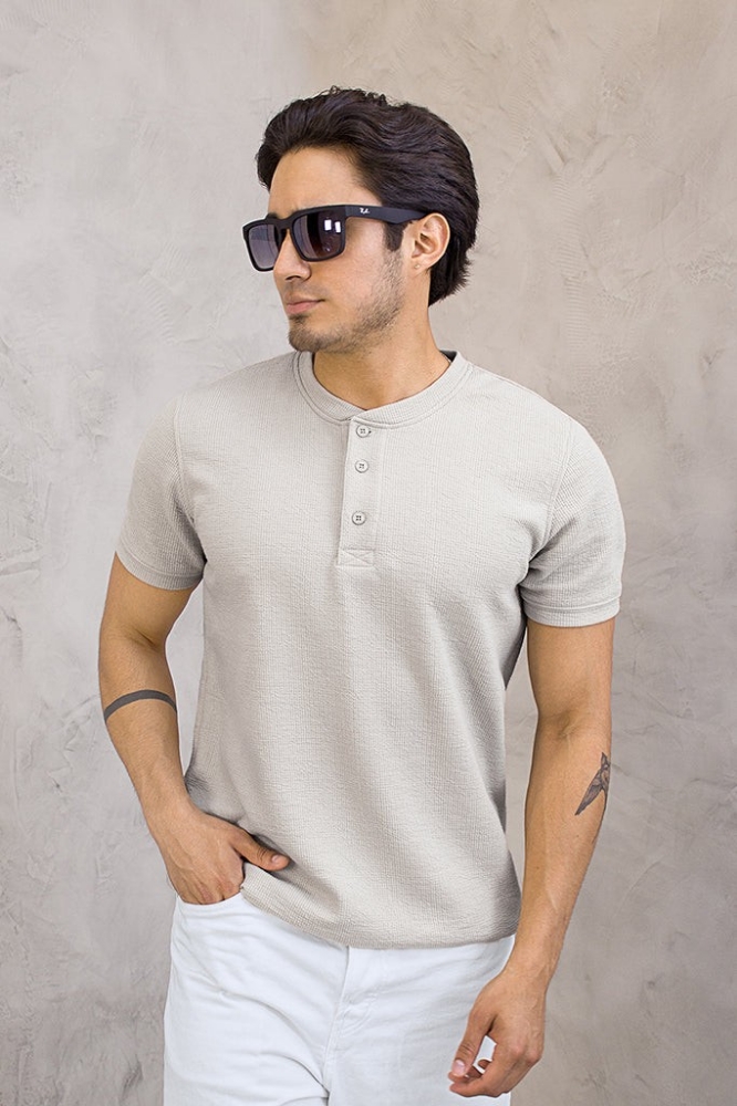 Remera de Wafle con Botón - Imagen 2