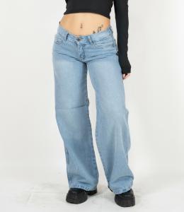 Wide Leg Tiro bajo Celste Nevado