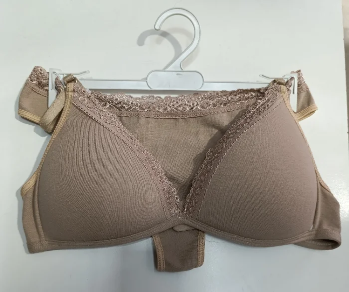 Conjunto Algodón con Encaje Triángulo