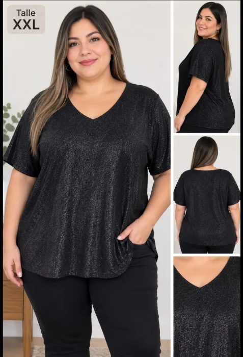 Remera de Lino Foil Talle Especial