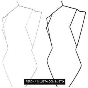Percha Silueta con Busto Metal