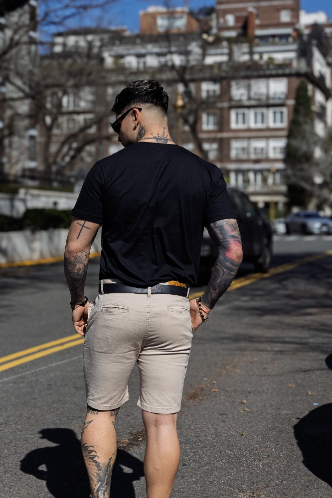 Bermudas Corte Chino de Gabardina - Imagen 2