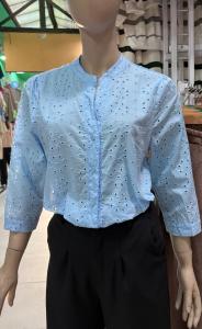 Camisas de Broderin Cuello Mao