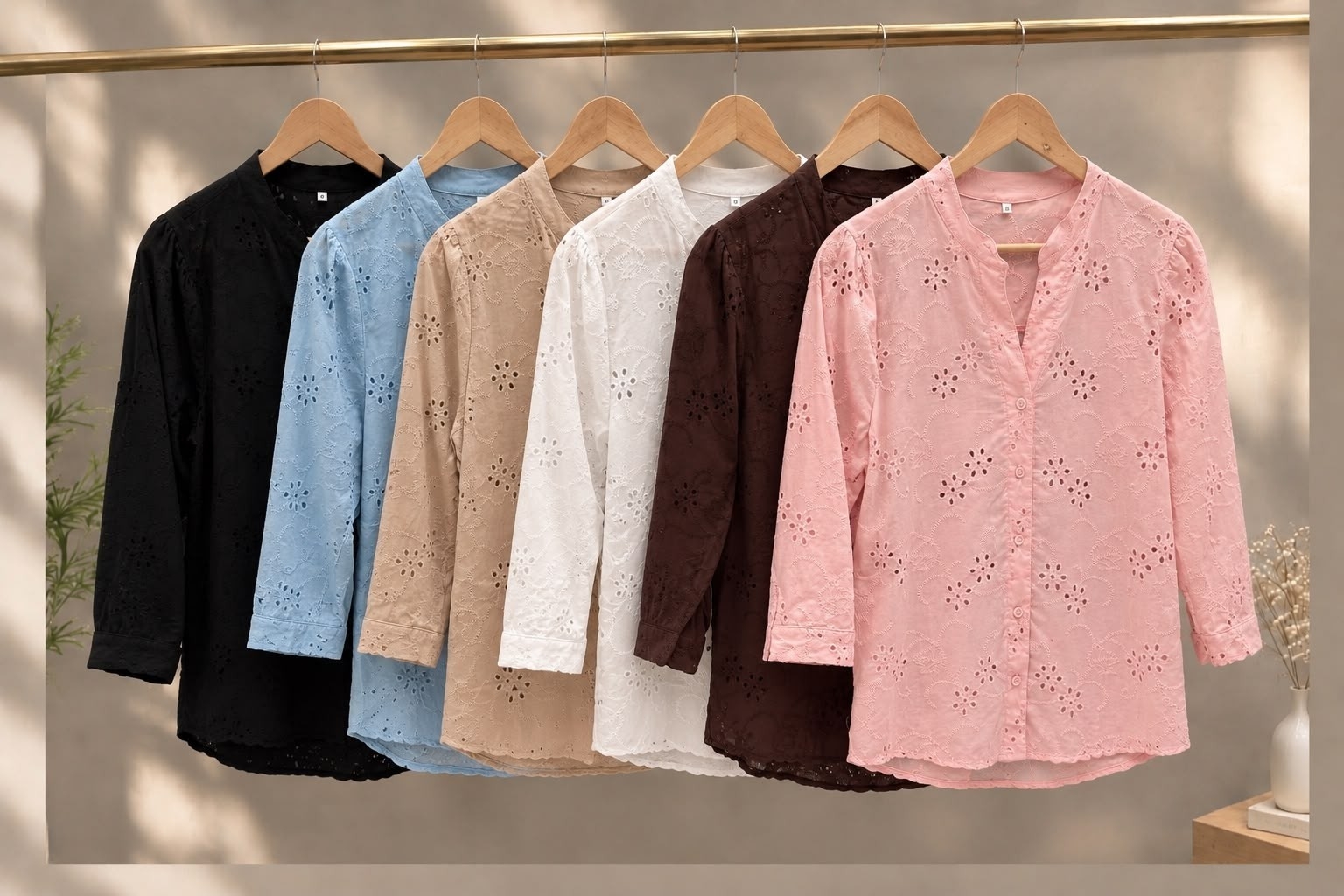 Camisas de Broderin Cuello Mao - Imagen 2