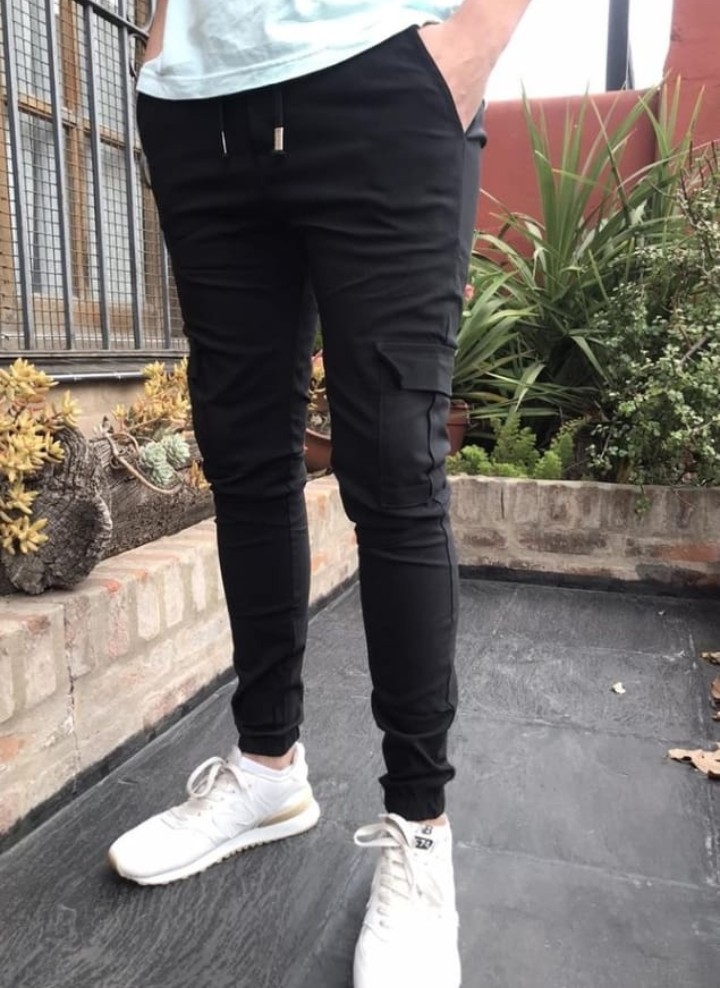 Pantalones Cargo de Gabardina Hombre - Imagen 4