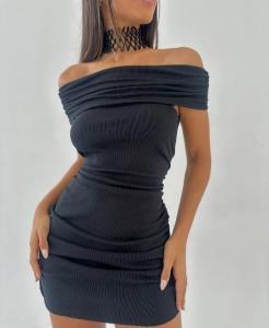 Vestido Bote con Frunce