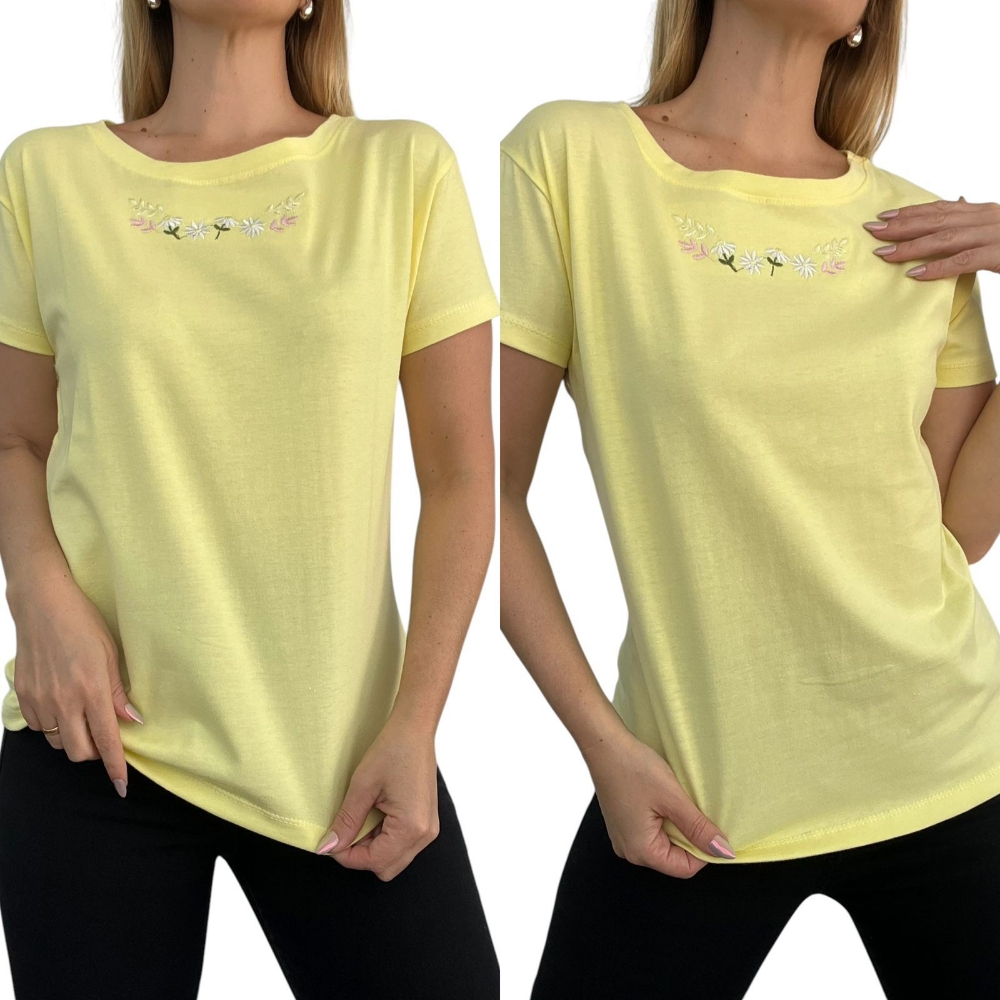 Remera Cuello Redondo Bordado - Imagen 2