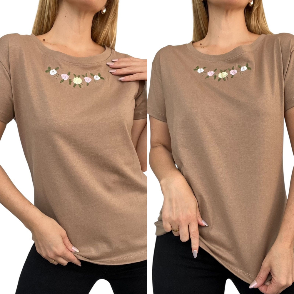 Remera Cuello Redondo Bordado - Imagen 3