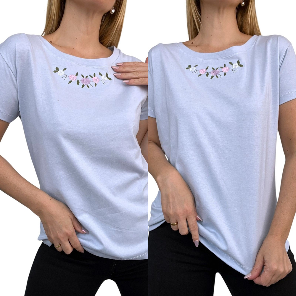 Remera Cuello Redondo Bordado - Imagen 4